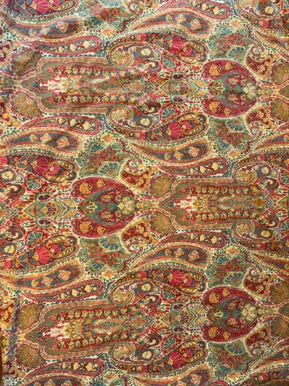 Pottery Barn Rosalie Warm Paisley Queen Duvet & 2 Shams FLORAL COLORFUL MODERN
